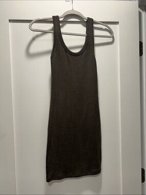 Signature8 Sleeveless Ribbed Mini Dress in Dark Brown